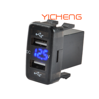 12V 3.1A Dual Toyota Corolla USB Port with Digital Voltmeter