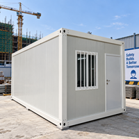 Bureau de chantier temporaire modulaire, facilement déplaçable, résistant aux intempéries, structure en acier robuste, maison préfabriquée en conteneur détachable