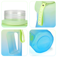 Botellas de Plástico PC Unisex Extra Grandes, Libres de BPA, Ecológicas, Resistentes y Reutilizables para Camping y Gimnasio