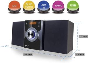 CD/BT/USB/FM/AUX/ライン入力付きCDミニHIFIシステムスピーカー - Product Image 2