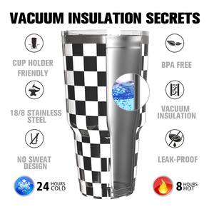 Gobelet isotherme en acier inoxydable 304 de 30 oz avec 2 couvercles et une paille, entrepôt FBA - Product Image 3