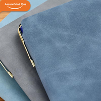 Carnet de notes professionnel A5 en cuir PU effet peau, avec logo personnalisé, reliure à feuilles pliées, couverture rigide, boucle pour stylo, papier ligné crème 80g