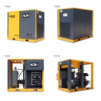 Compresseur d'air rotatif silencieux à vis Airking, 55KW 75HP, lubrifié, refroidi par air, 8BAR 10BAR 13BAR, pour vente en gros