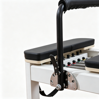 Reformer de Pilates pliable en alliage d'aluminium, lit d'entraînement portable avec appui-tête réglable, séparateur à ressorts, poulie à voile, pour la santé