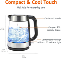 Samovares 1,8L + 0,6L, échantillon gratuit, appareil électroménager, pot à thé en verre borosilicate, bouilloire électrique avec contrôle multi-températures