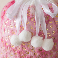 Sac de Noël en fausse fourrure tie-dye velours, grand sac cadeau en peluche avec cordon de serrage pour décoration de Noël