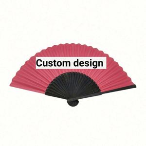 พัดกระดาษจีนขนาด 21 ซม. พัดไม้ไผ่แบบพับได้ สามารถปรับแต่งได้ - Product Image 3