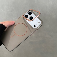 Coque de téléphone avec support d'objectif pour iPhone 17 Pro Max 16 15 14 Pro Max 17 Air, support magnétique, chargement sans fil, antichoc