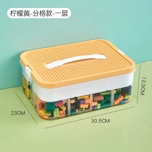 Transparente ein schicht ige Baustein-Aufbewahrung sbox Flexibles und stapelbares Spielzeugsortiergitter-Klassifizierung design - Product Image 6