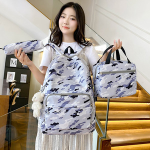 Nuevas mochilas transfronterizas de tres piezas para niños y niñas, mochilas escolares duraderas y de moda de gran capacidad para primaria y secundaria - Product Image 3