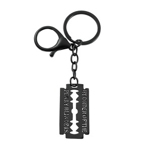 Móc chìa khóa thép không gỉ đồng bằng lưỡi Mặt dây chuyền Keychain đóng dấu văn bản vòng dây bản lề Hoop dangle Mặt dây chuyền vòng chìa khóa - Product Image 4