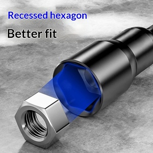 Exclusif <span class=keywords><strong>pour</strong></span> l'exportation : Clé à douille hexagonale magnétique à couple élevé, électrophorèse anti-rouille, chrome vanadium - Product Image 2