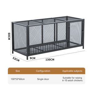Vente en gros de grandes cages à poulets en métal de 100 cm, 130 cm, 150 cm, pour usage domestique, élevage, nichoirs pour volailles, canards, oies, poulets - Product Image 3