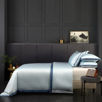 Parures de lit 4 pièces en coton 400TC, sur mesure, lavables, avec densité de tissu de 80 %, pour hôtels de luxe (taille personnalisée)