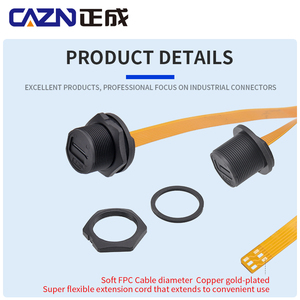 Ổ cắm kết nối không thấm nước thẻ <span class=keywords><strong>TF</strong></span> có ren gắn lại ổ cắm nữ với cáp FPC 20cm - Product Image 3