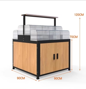 Soporte de exhibición de madera para frutas y verduras secas, estante de un solo lado, para <span class=keywords><strong>comprar</strong></span> fruta y verdura - Product Image 3