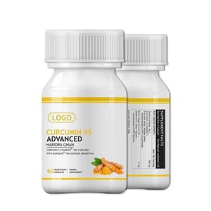 อาหารเสริมขมิ้นชันผสมขิง 95% สารเคอร์คูมินอยด์ แคปซูลเคอร์คูมิน สารสกัดจากพริกไทยดำไบโอเพอร์รีน อาหารเสริมเพื่อสุขภาพ เกรดอาหาร 60 แคปซูล สำหรับผู้ใหญ่ - Product Image 1