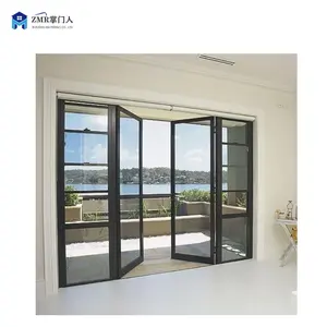 Factory Wholesale Modern white aluminum bi-folding door design of discount price organ glass folding door