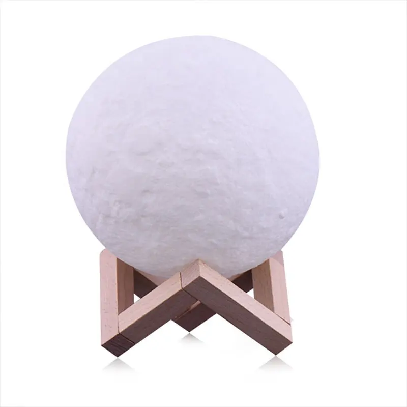 3D Print Round Various Sizes Creative Modern Design Touch Sensitive Remote Controlled Led Moon Light For Night 2020