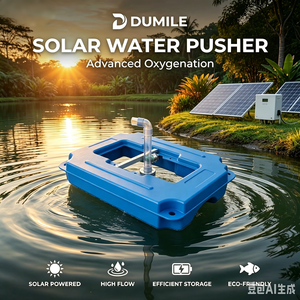 เครื่องเติมอากาศแบบโซลาร์ 1.5 แรงม้า 1100 วัตต์ เป็นมิตรกับสิ่งแวดล้อม ปั๊มน้ำโซลาร์แบบลอยน้ำ สำหรับพ่นน้ำในฟาร์มปลาเพื่อเพิ่มออกซิเจน - Product Image 2