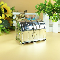 Vente en gros mini coffre au trésor transparent boîte à bonbons en plastique cadeaux fête de mariage faveur paquet de chocolat boîte à bonbons
