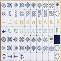 Table de jeu de mahjong en acrylique de style américain sur le thème du capitaine, personnalisable, pour 4 joueurs, utilisation universelle