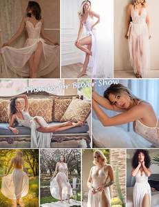 Vestido Lencero Sexy de Encaje Transparente con Abertura Alta para Mujer, Estilo Bikini Victoria - Product Image 6