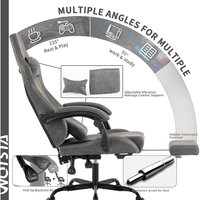 Chaise de jeu OEM économique en gros, chaise d'ordinateur pour le gaming, chaise de jeu à dossier haut avec base en acier réglable pour les utilisateurs à domicile