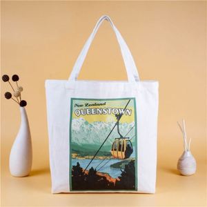 Natural <b>Canvas</b> Tote <b>Bag</b> with Full Color Logo Printing Customizable Sizes-Best Selling - Product Image 2