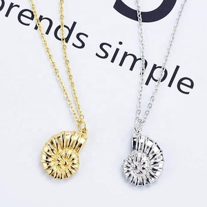 Collares Personalizados con Colgante de Concha Hawaiana Chapados en Oro de 18K, Joyería de Acero Inoxidable, Collar con Colgante de Caracol para Mujer - Product Image 6