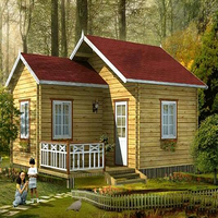Villa européenne moderne, deux étages, maisons en bois, cabane en bois