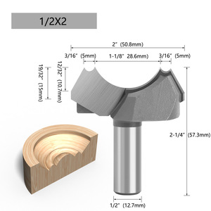 Fraise à double arc Dragon Ball Cutter 12x50.8mm en carbure pour machine de gravure sur bois - Product Image 5
