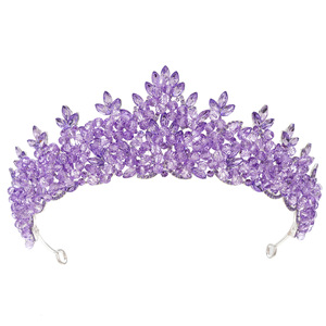 Tocado de Novia Barroco Elegante Europeo Americano <span class=keywords><strong>para</strong></span> Concurso de Belleza, Corona de Aniversario de Boda de Alta Calidad con Cristales de Zirconia - Product Image 3