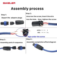 Câble audio pour haut-parleur Hifi 13AWG, fil de cuivre nu OFC 2,5 mm, 4 broches Speakon, haut-parleur de scène haute puissance, câble Speakon NL4 vers Speakon