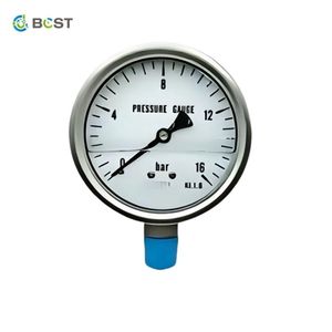 Godeson Stainless Steel and Brass Liquid-Filled Bourdon Tube Gauge with Wide <b>Range</b> - Product Image 3
