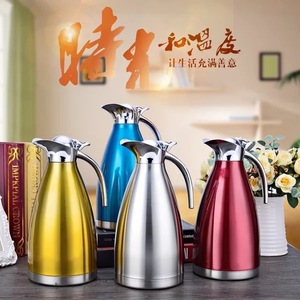 Carafe isotherme sous vide à Double paroi, 2 litres, 68 Oz, 12 heures de conservation de la chaleur, <span class=keywords><strong>Thermos</strong></span> isolé en acier inoxydable, café thermique - Product Image 6