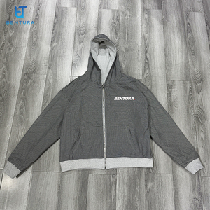 BENTURA Streetwear Manufacturer Designer Custom Double Layer <strong>Reversible</strong> Jacket Men High Quality Thick Oversized <strong>Zip</strong> up Hoodies - Product Image 6