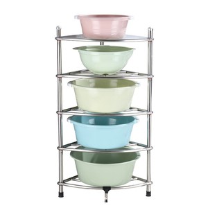 Master Liao <b>Stainless</b> <b>Steel</b> Storage Rack 6 Tier Floor Standing Bathroom <b>Kitchen</b> Basin <b>Shelf</b> With No Installation Required - Product Image 5