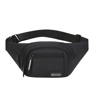 Sac banane pour homme, sac de sport à la taille, sangle réglable, poche pour téléphone portable, portable, pour le cyclisme en plein air, les loisirs, les voyages, noir, gris, vert - Product Image 5