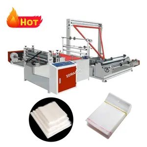 Hoge Snelheid Automatische Bopp Rits Zak Maken Machine Plastic Film Twee Kant Afdichting Plastic Ziplock Zak Maken Machine