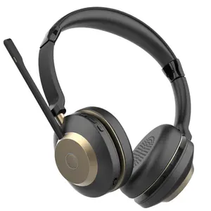 Plug Play Clear Conversation Headset Knop Bedienen Alle Functies Echte Draadloze Headsets Met Zachte Ademende Oorkussens