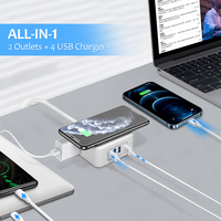 Vente en gros de rallonges USB portables multiprises avec chargement sans fil pour iPhone Prises électriques US Type NFC SDK Connectivité