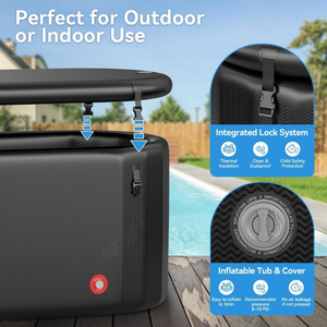 HAPPYGO Baignoires gonflables portables personnalisables pour la récupération des athlètes en PVC pour l'extérieur Logo Drop Stitch - Product Image 4