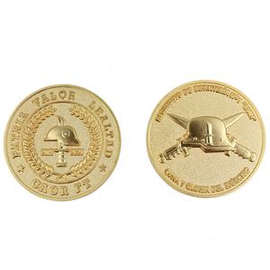 Двухсторонняя сувенирная монета с 3D логотипом, покрытая золотом, для делового подарка - Product Image 4