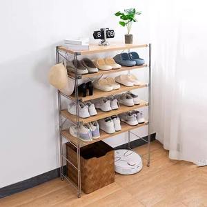 Modern Multi-Tier Aluminum Metal Shoe <b>Rack</b> Storage Shelf for Entryway Bedroom Hotel Home Adjustable Clothing Organizer - Product Image 1
