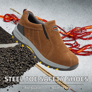 Chaussures de sécurité à lacets en acier, à prix avantageux, fabriquées en usine, pour soudeurs électriques, usage professionnel, dessus en cuir, pour hommes, pour semelle intermédiaire - Product Image 2