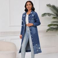 ZM1612 Nouvelle veste en jean décontractée d'automne ZM respirante avec de vraies poches pour femmes