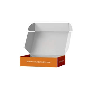 <b>White</b> Corrugated Mailer <b>Box</b> for Toys Underwear Socks Tear Strip Design Thickened Shipping Packaging - Product Image 1