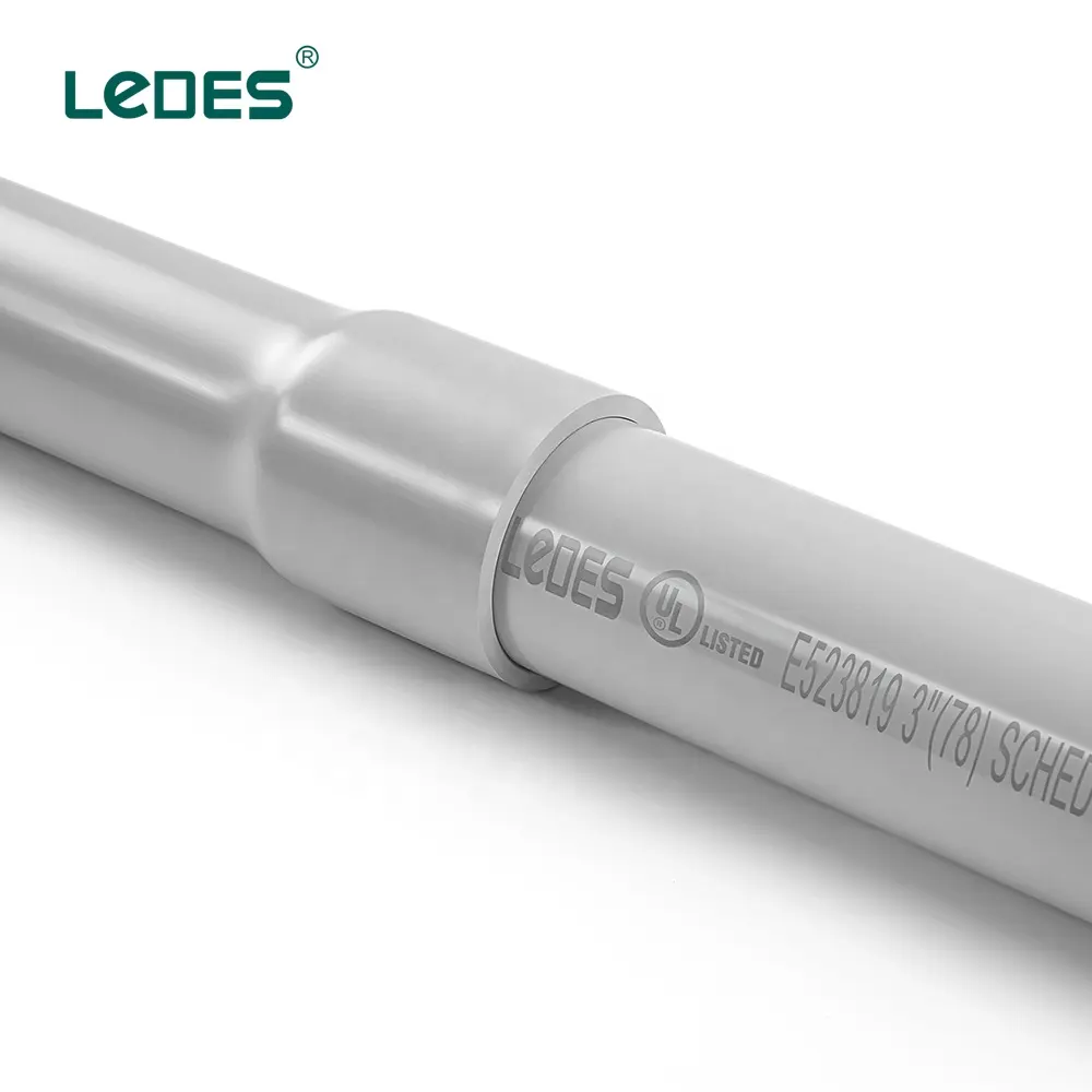 LeDES HH-SCH40 3/4" CSA Schedule 40 PVC Conduit FT4 Fire Rated Sunlight Resistant Trusted Factories for Electrical Conduits