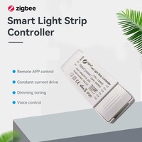 Zigbee Tuya pengontrol lampu Strip LED, mendukung peredupan dingin dan hangat, kontrol Audio Alexa eksternal, Drive pintar